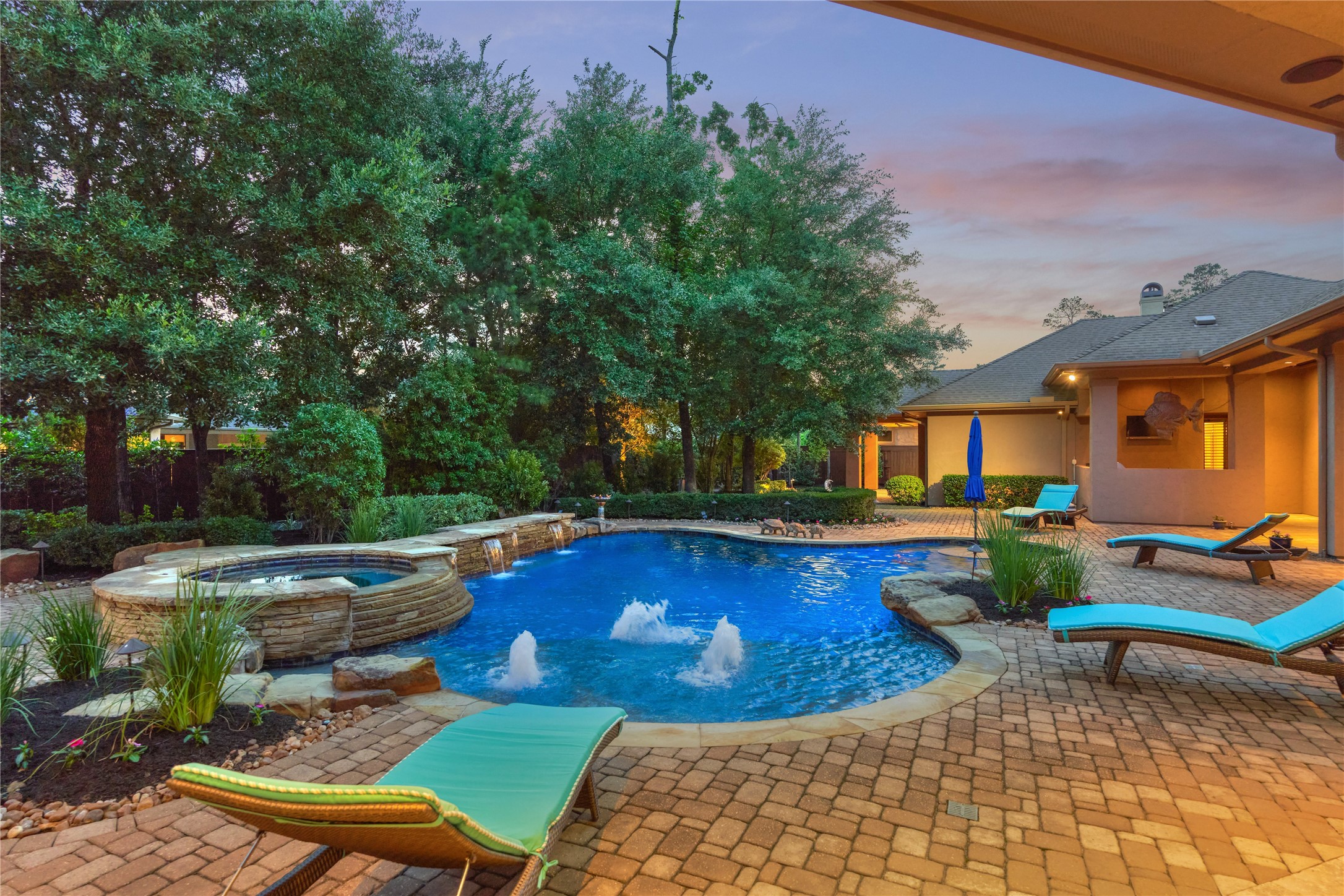 24803 Pearl Crest Lane Spring, TX 77389 - Photo 44 of 50 Plenty of decking around the pool for all your outdoor pool furniture.