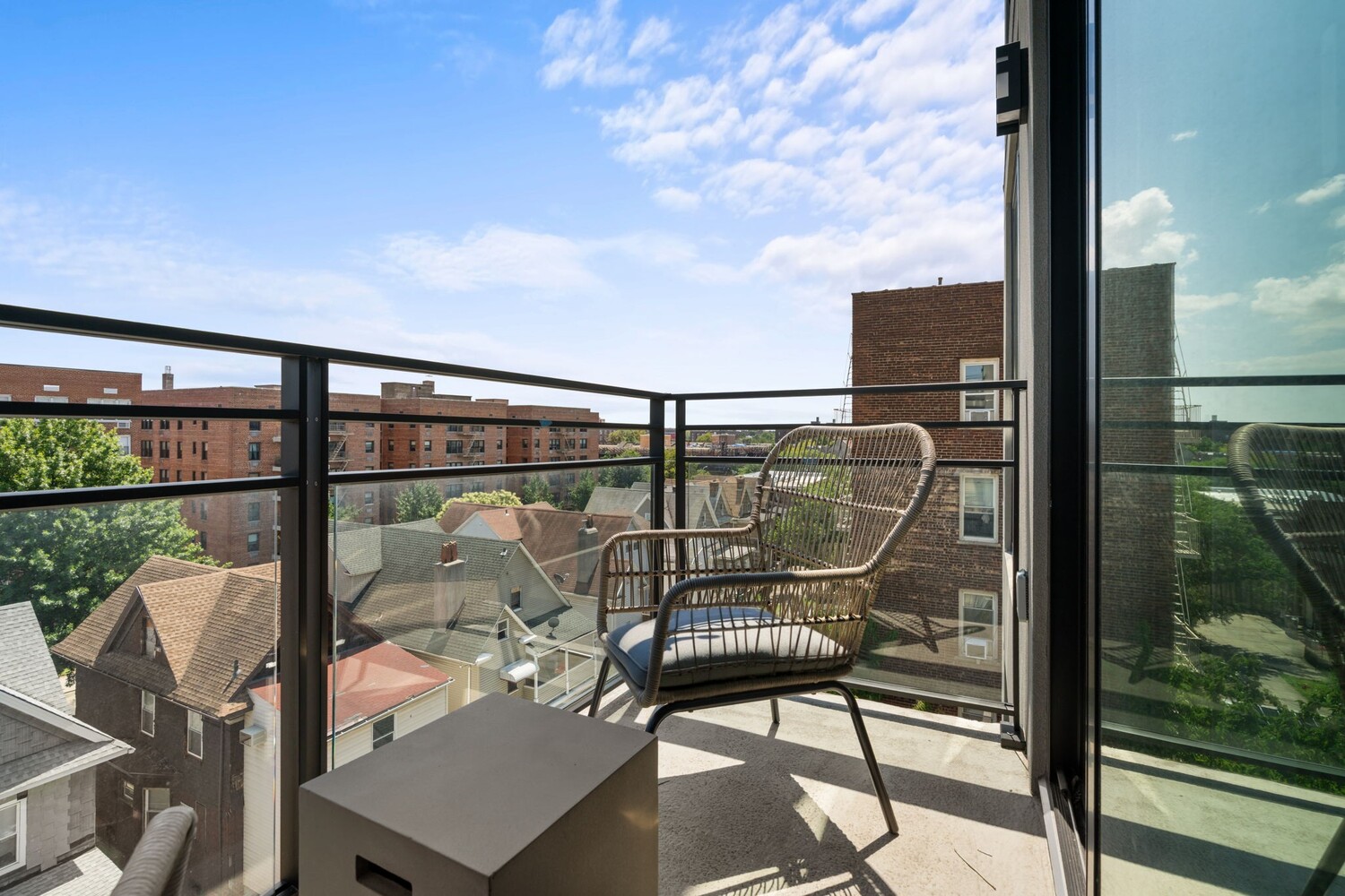 379 Ocean Parkway, Unit 2B Brooklyn, NY 11218 - Photo 8 of 24 view of balcony with wooden floor
