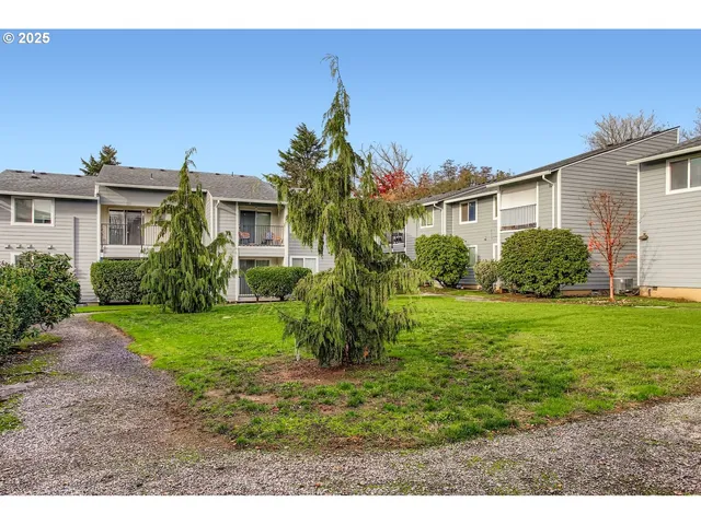 a house view with a garden space
