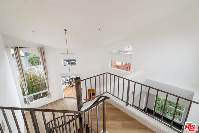 a view of hallway with a window