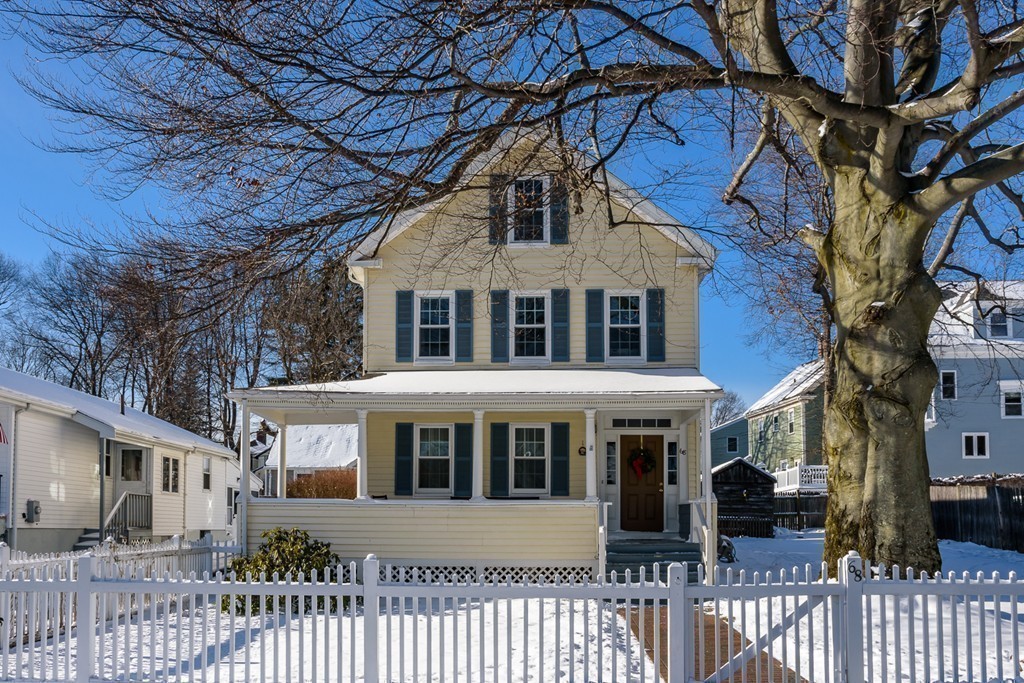 68 Maple Street Boston, MA 02132 - Photo 19 of 19 a front view of a house with a porch