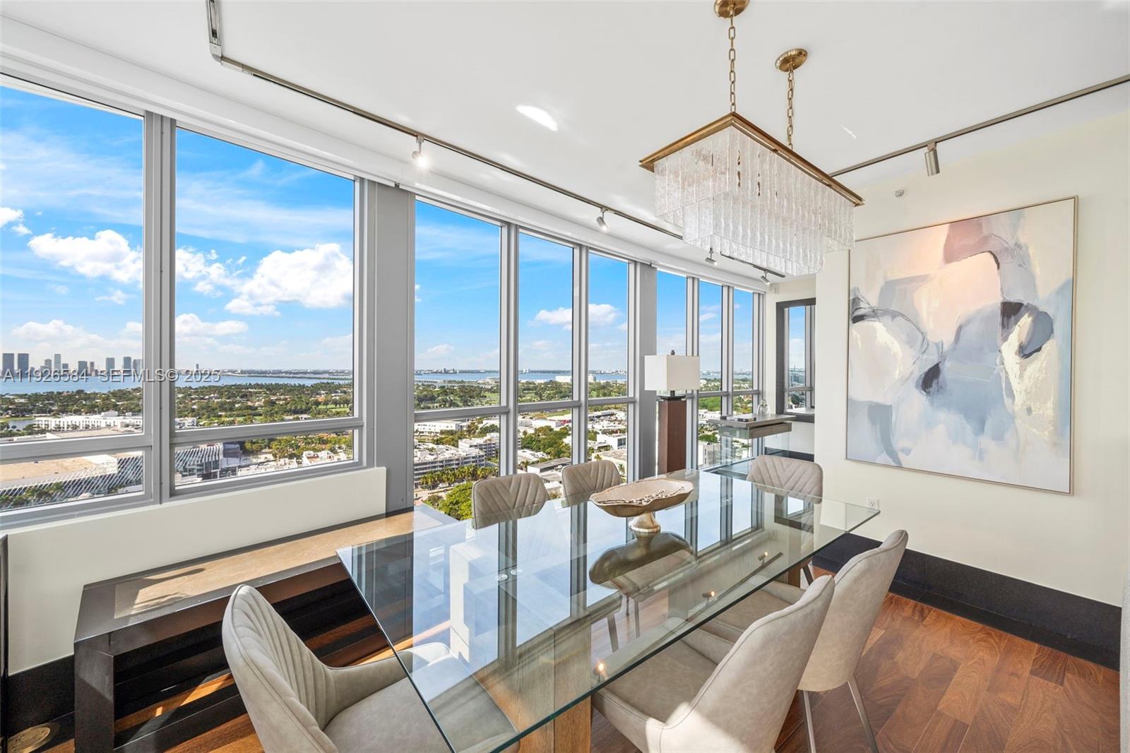 101 20th Street, Unit 3202 Miami Beach, FL 33139 - Photo 17 of 54 a living room with furniture large windows and wooden floor