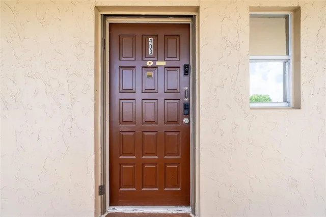 a view of front door