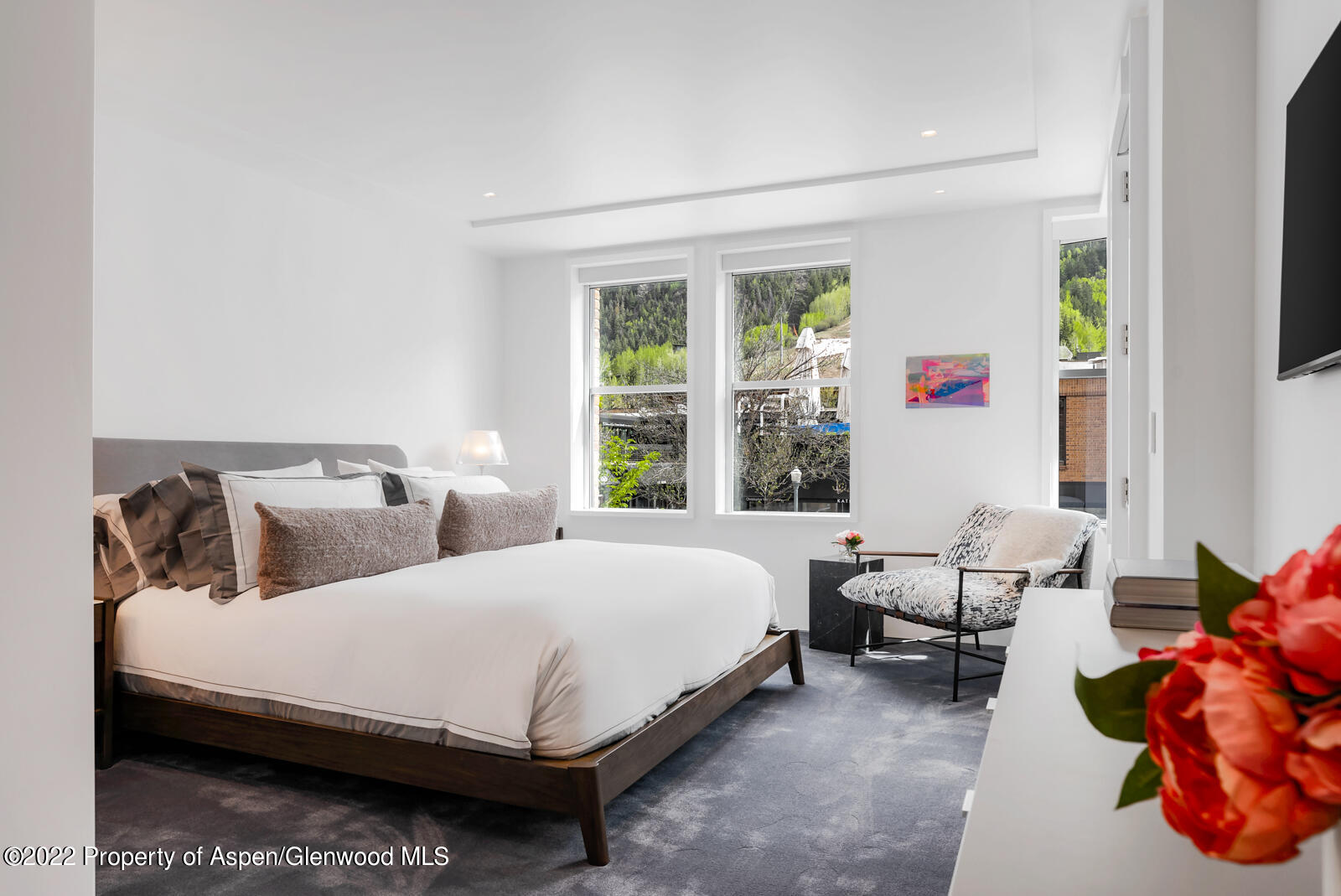 508 East Cooper Avenue, Unit 201 Aspen, CO 81611 - Photo 28 of 54 a bedroom with bed and window