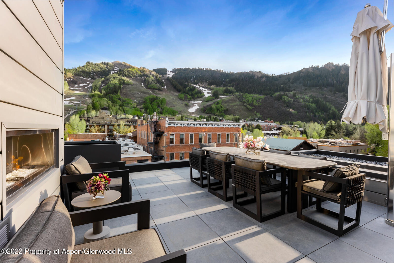 508 East Cooper Avenue, Unit 201 Aspen, CO 81611 - Photo 43 of 54 a view of a chairs and table in backyard