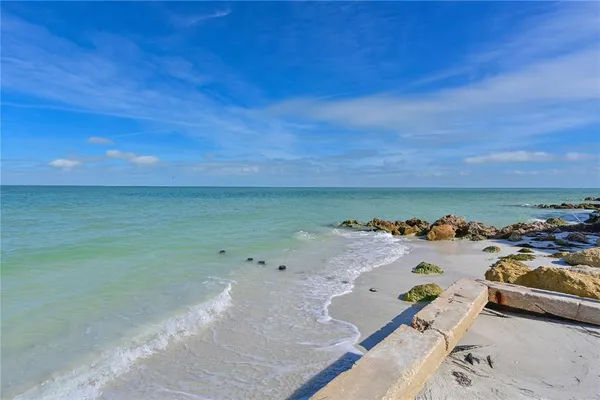 an aerial view of a beach