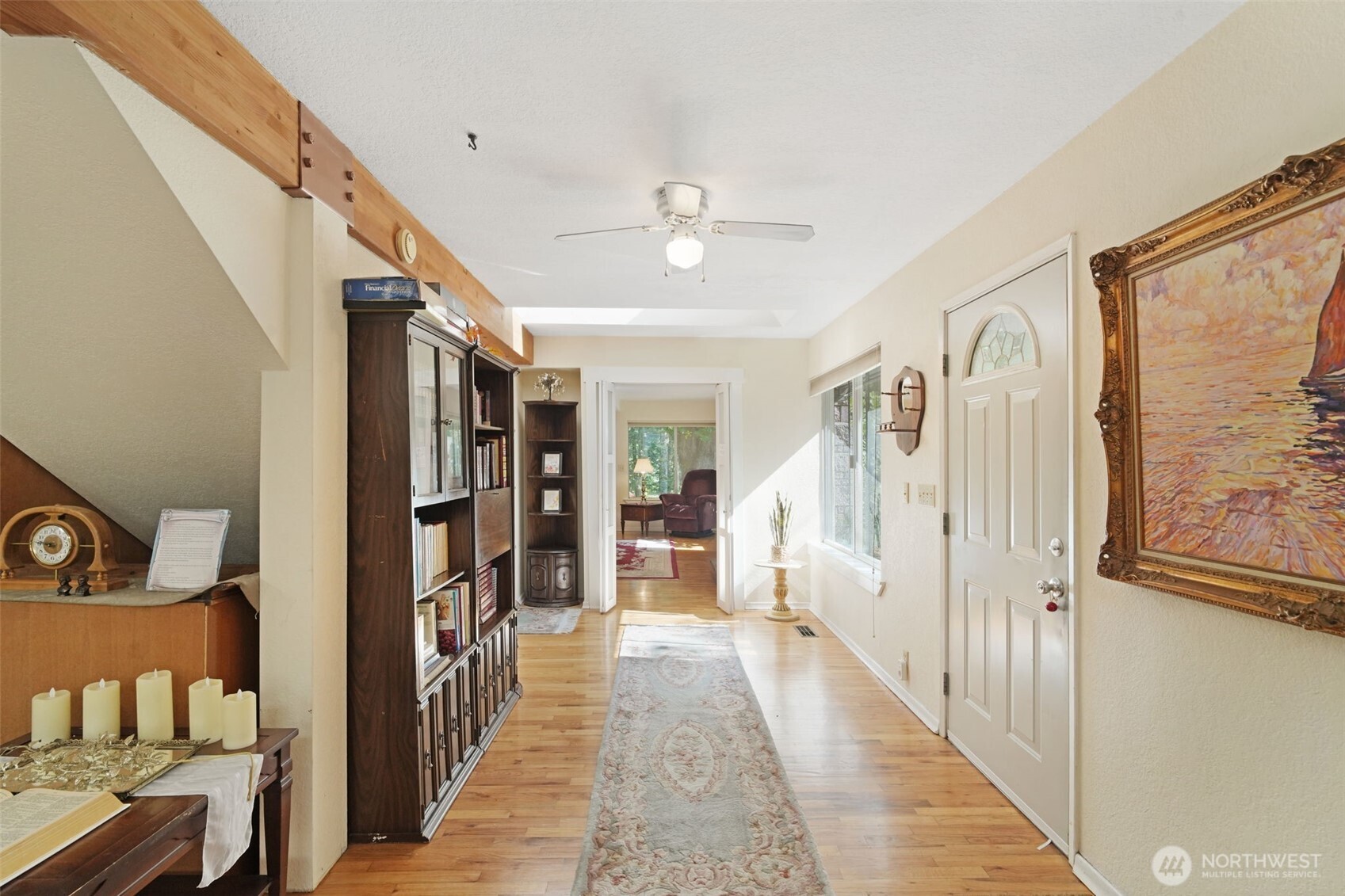 8815 Prather Road Southwest Centralia, WA 98531 - Photo 20 of 40 a hallway and a livingroom with furniture stairs