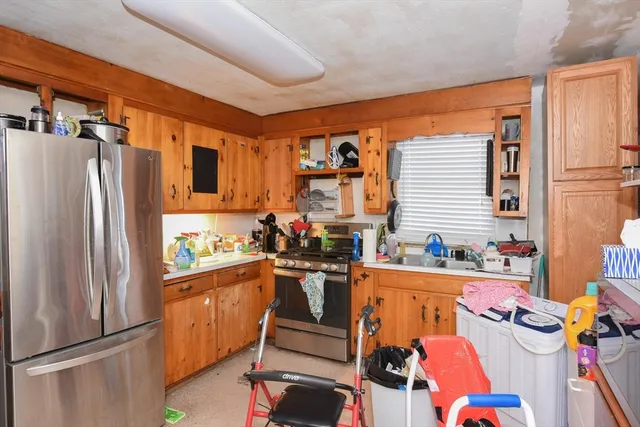 a view of a house with a patio