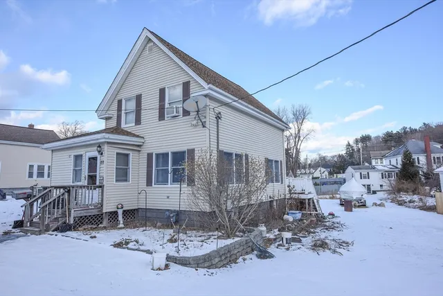 a view of a house with a patio