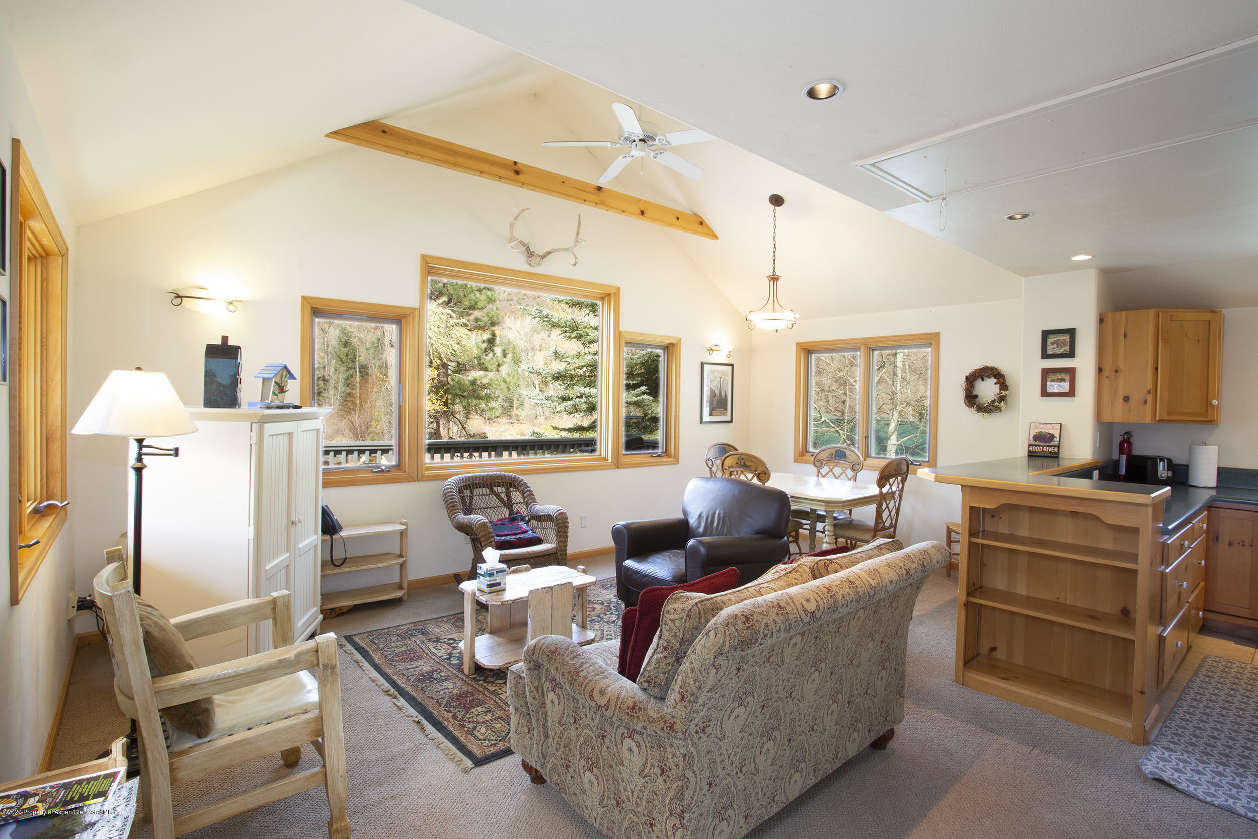 385 Redstone Boulevard Redstone, CO 81623 - Photo 9 of 36 a living room with furniture and a large window