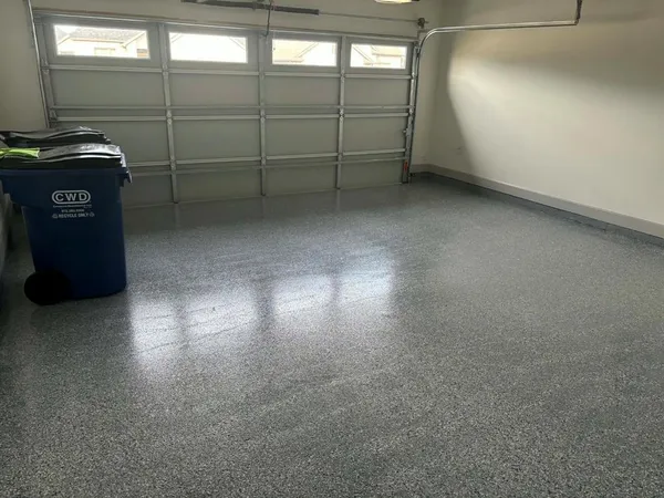 a view of a garage