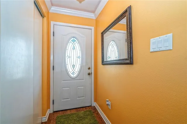 a view of front door of house