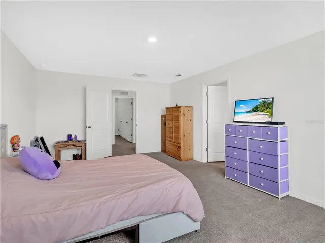 a room with stairs and a window