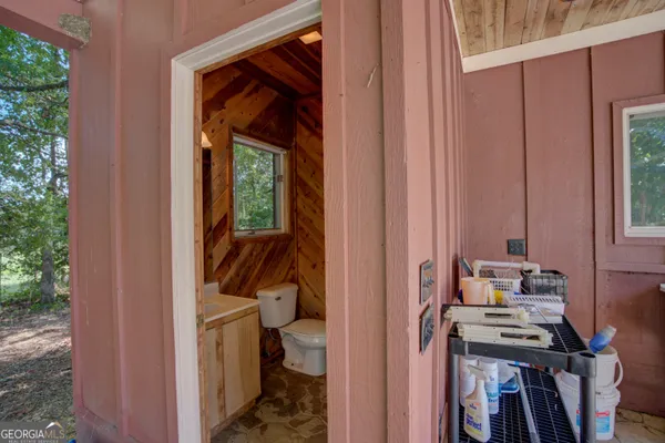 a view of storage and utility room