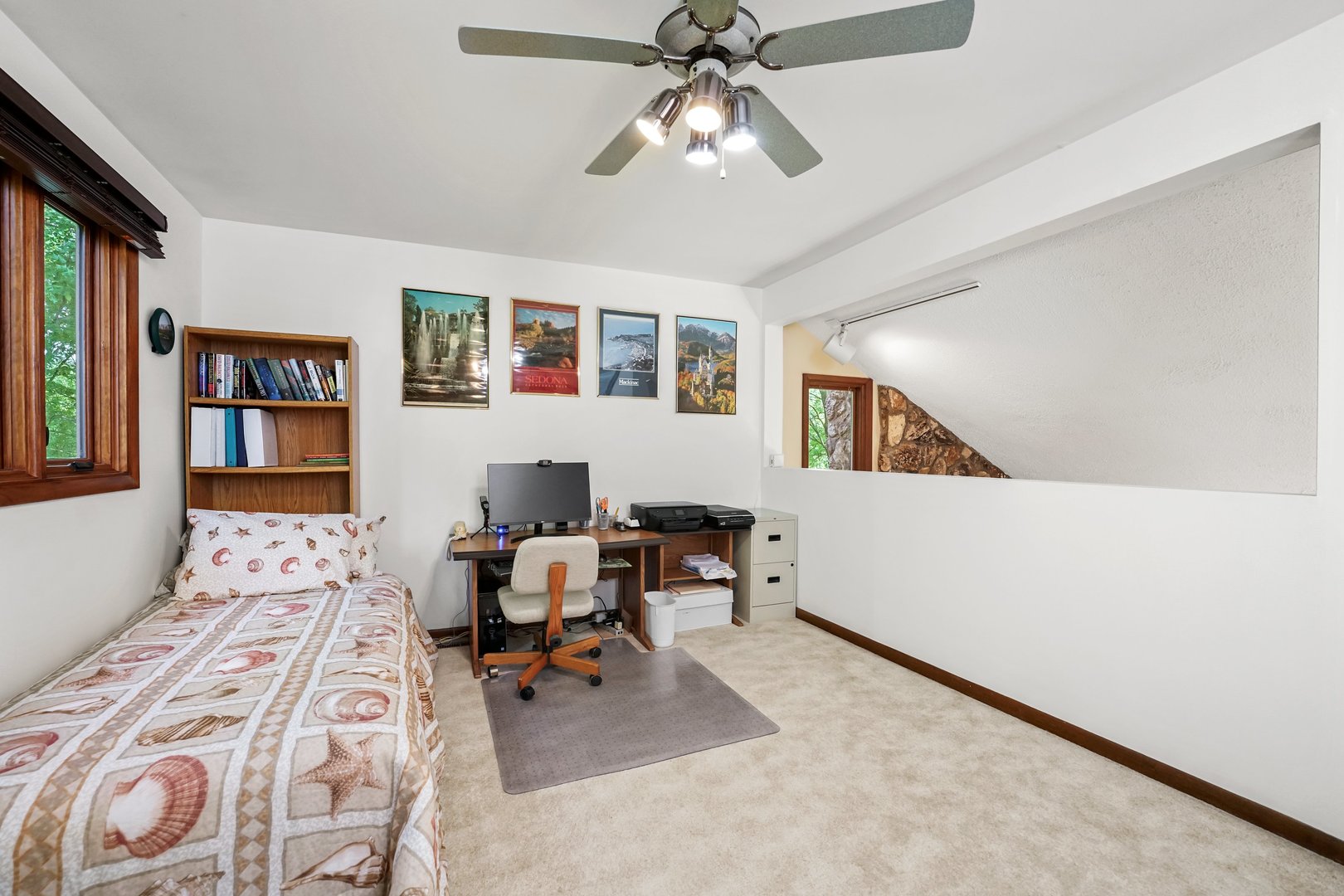 20320 Lea Road Deer Park, IL 60010 - Photo 19 of 31 a workspace with furniture bookshelf and a window