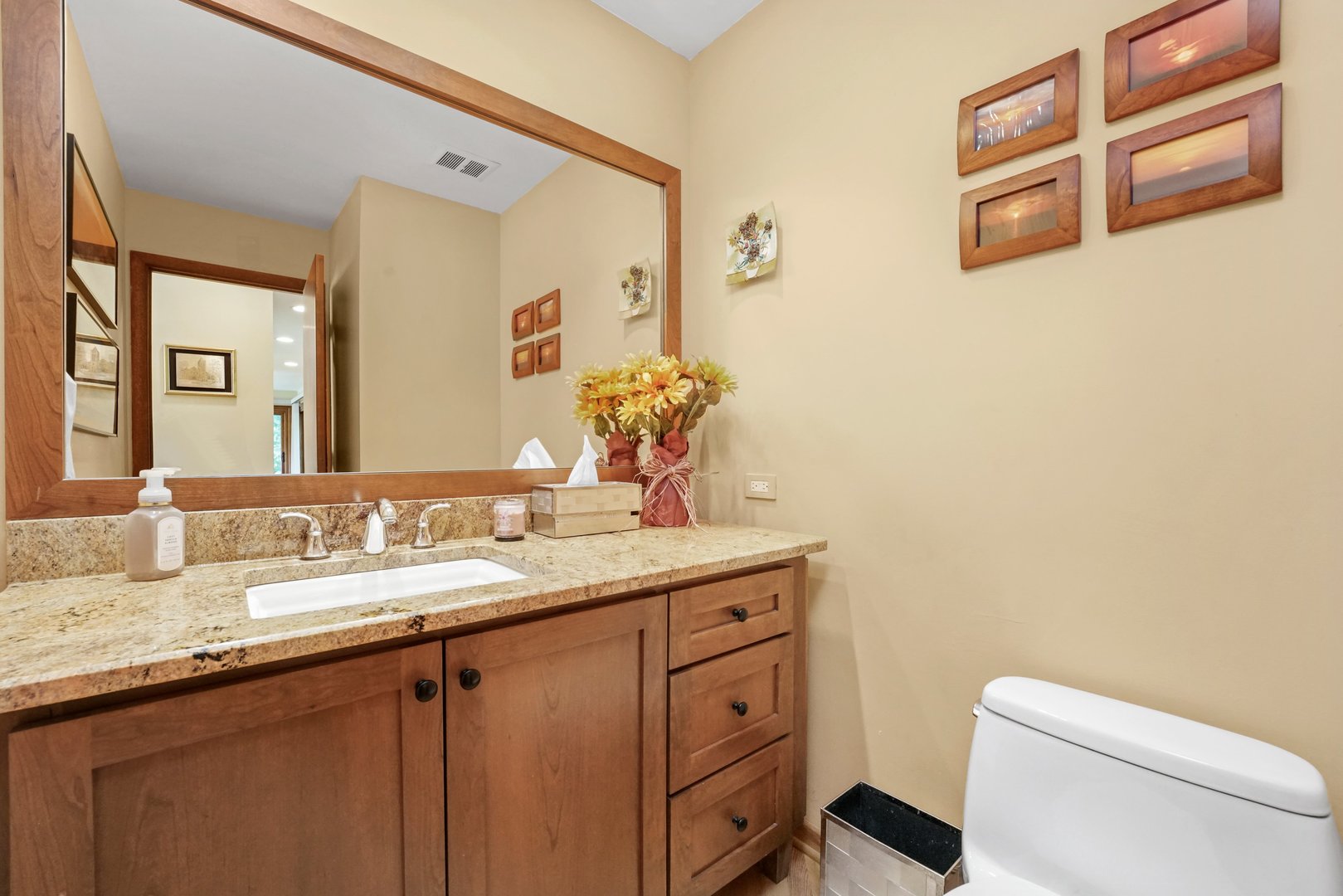 20320 Lea Road Deer Park, IL 60010 - Photo 23 of 31 a bathroom with a granite countertop sink mirror vanity and toilet