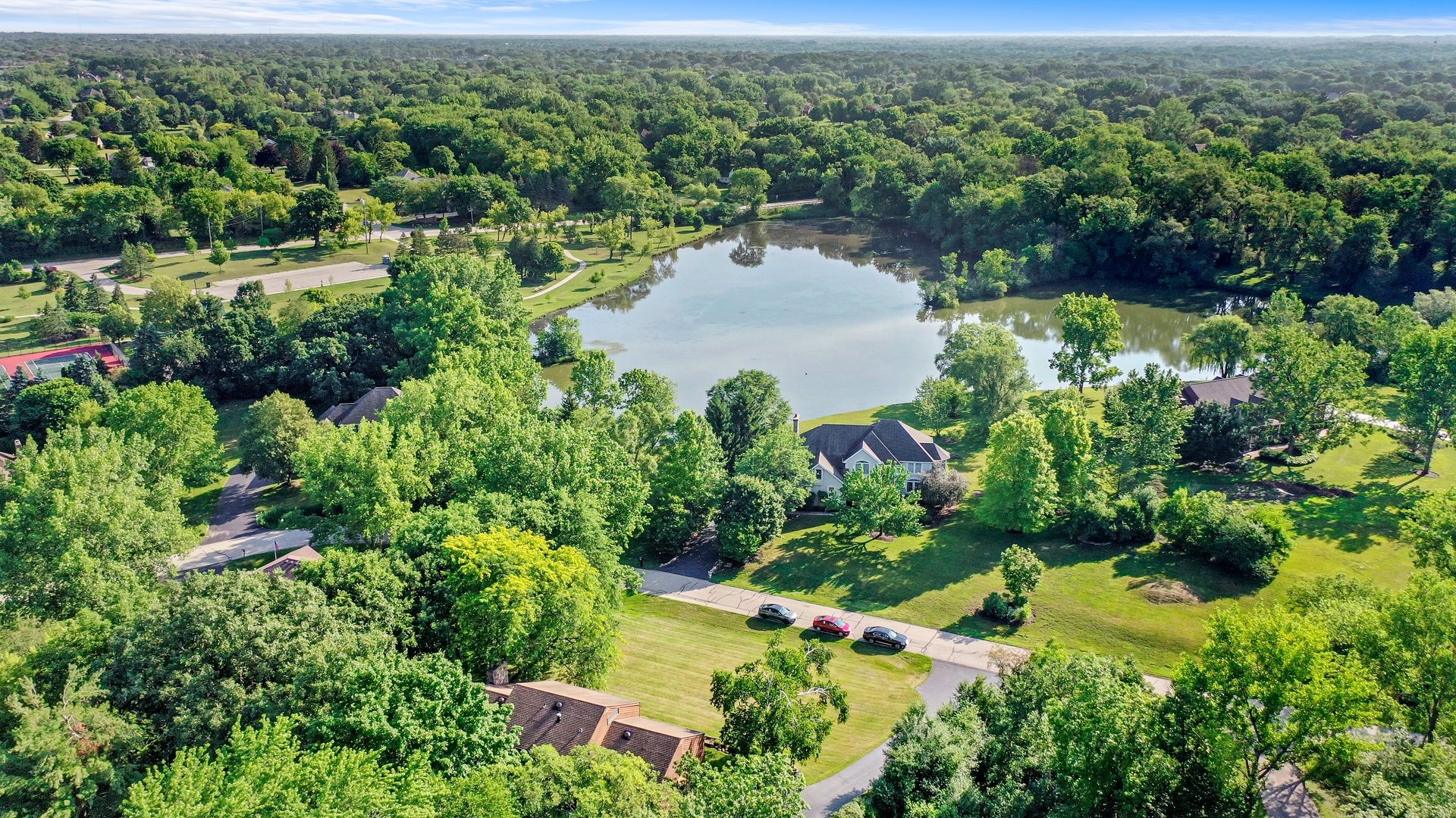 20320 Lea Road Deer Park, IL 60010 - Photo 26 of 31 an aerial view of residential house with outdoor space and trees all around