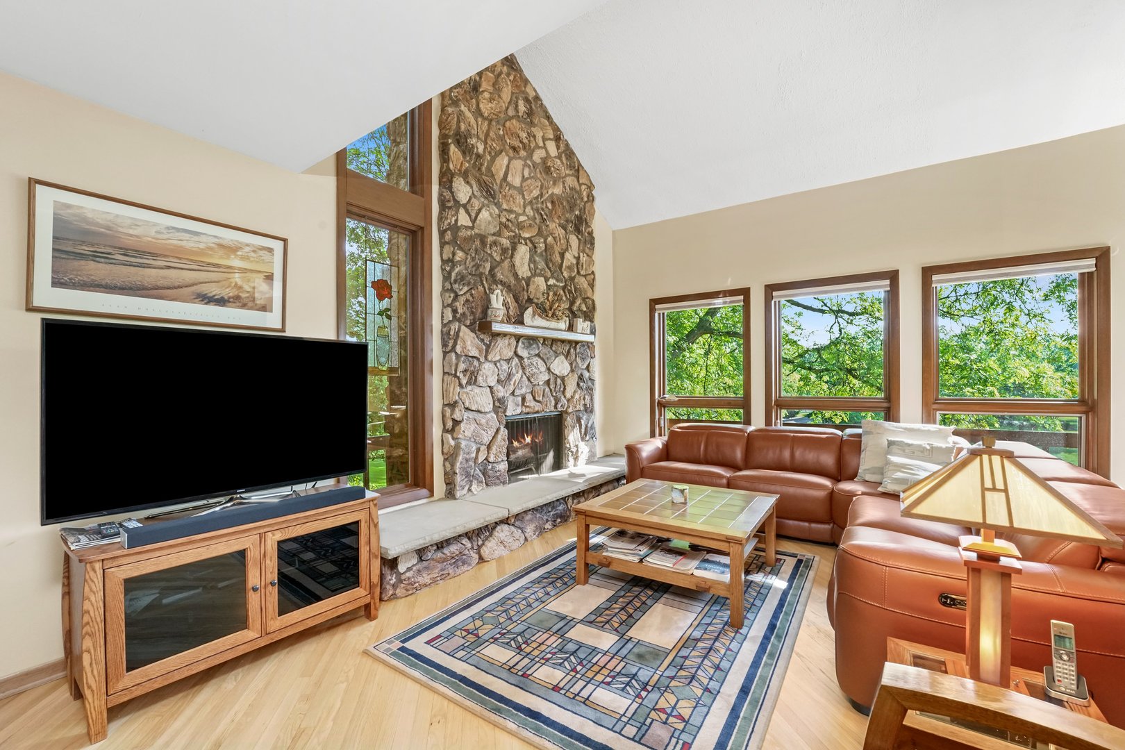 20320 Lea Road Deer Park, IL 60010 - Photo 3 of 31 a living room with furniture tv and a flat screen tv