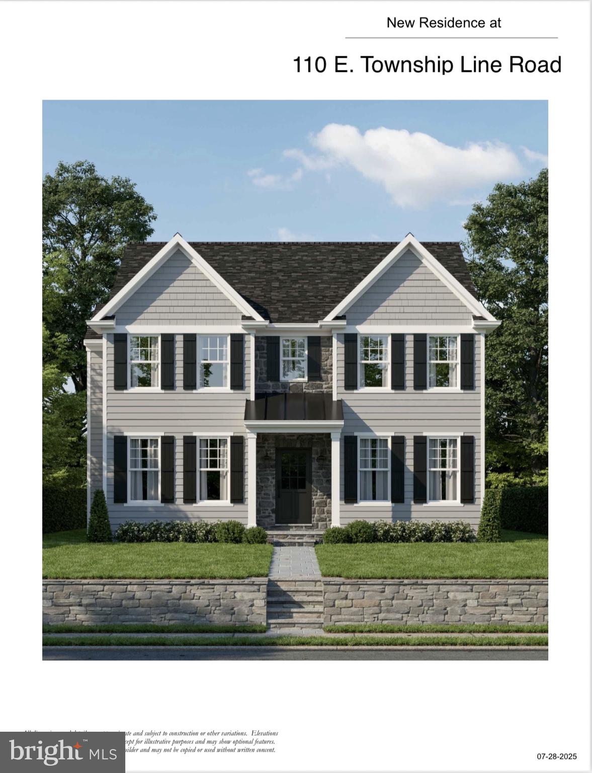 a house view with a garden