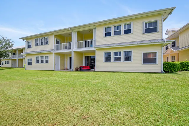a large building with a yard