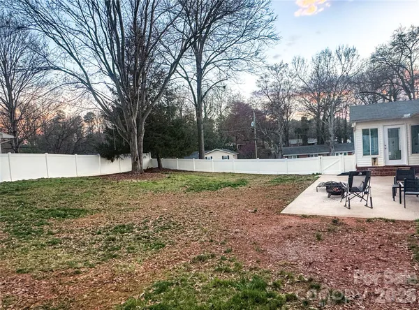 a view of a park with tree s