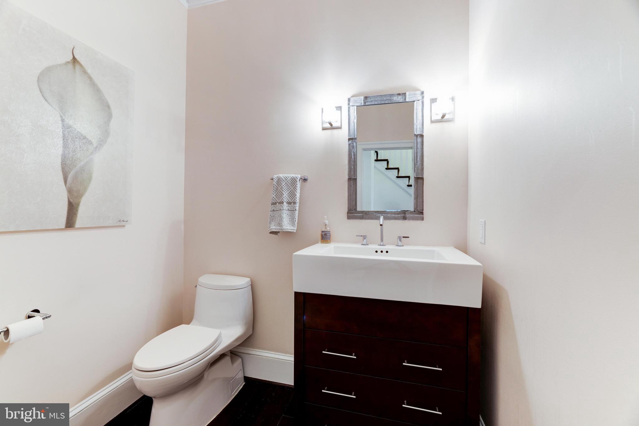 6502 Quaker Ridge Road North Bethesda, MD 20852 - Photo 14 of 60 And sleek, modern powder room