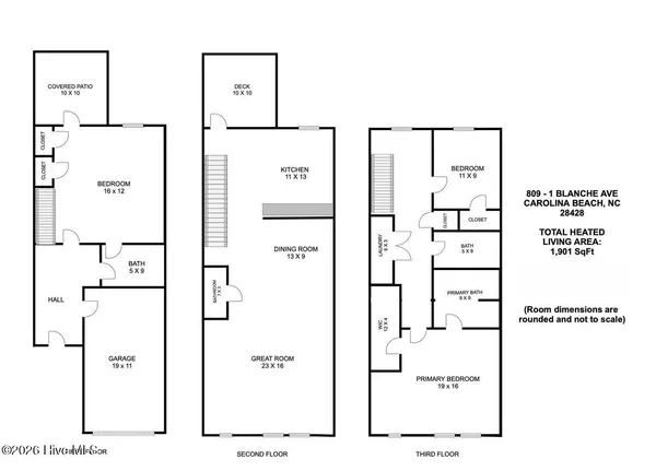 $3,500 | 809 Blanche Avenue, Unit 1, Carolina Beach, NC 28428