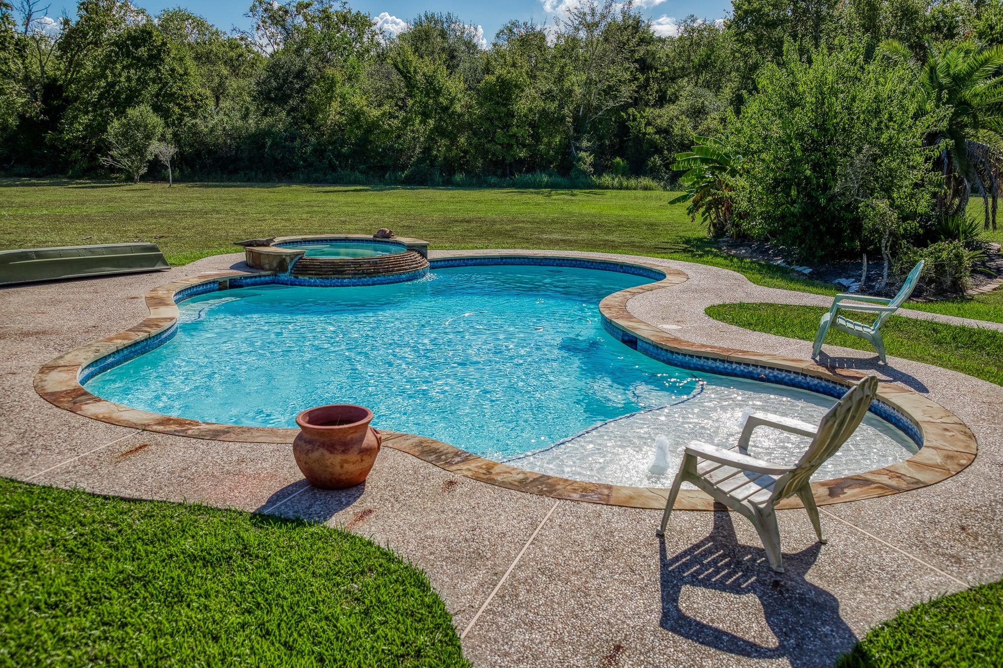 6510 Wig Street San Leon, TX 77539 - Photo 29 of 41 a view of a backyard with sitting area