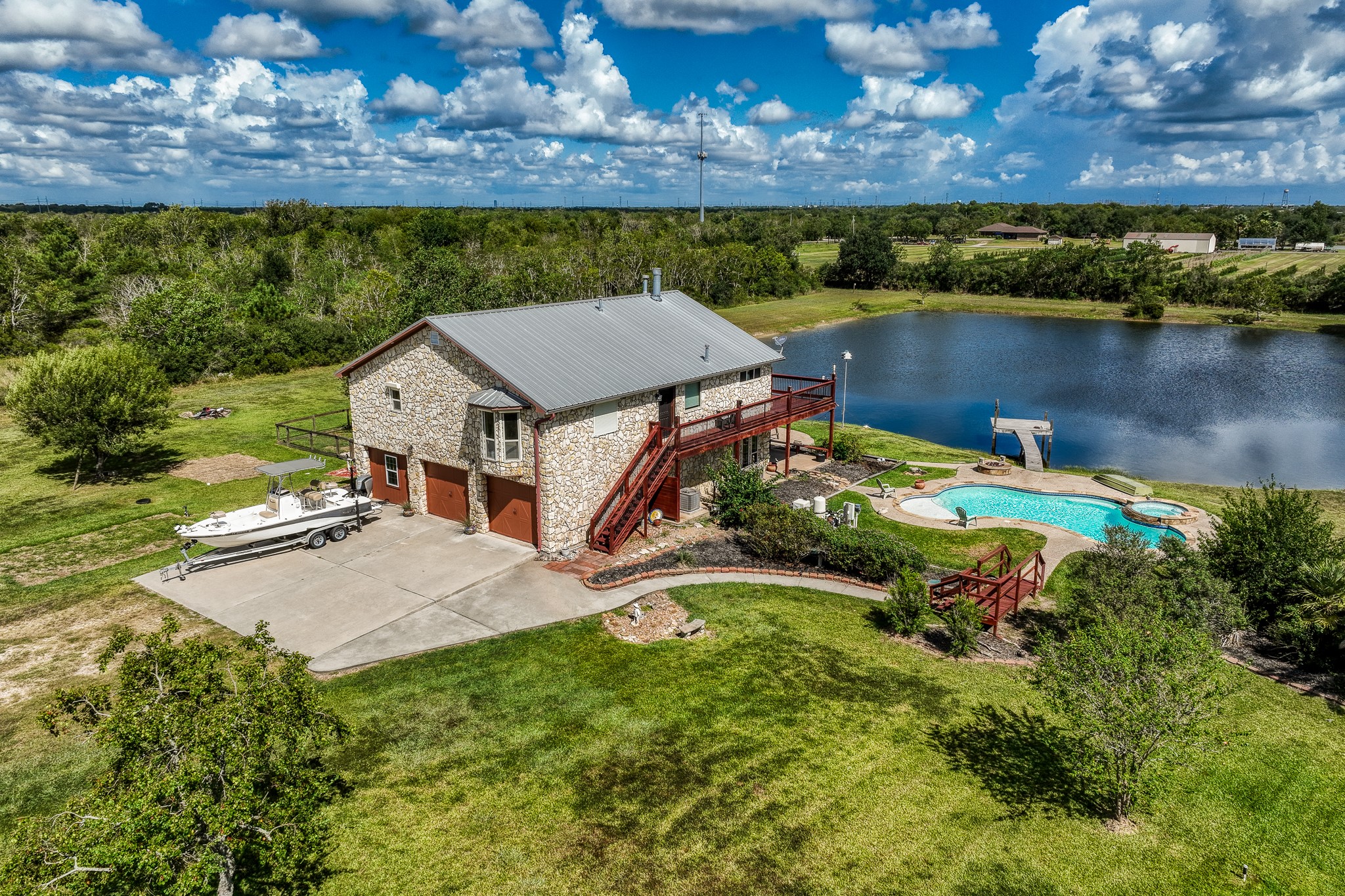 6510 Wig Street San Leon, TX 77539 - Photo 5 of 41 an aerial view of a house with a lake view
