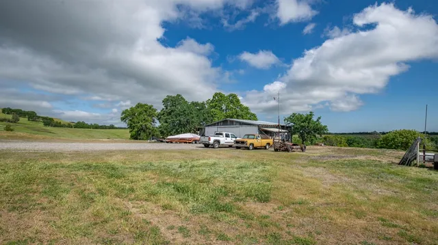 a car parked in front of a house