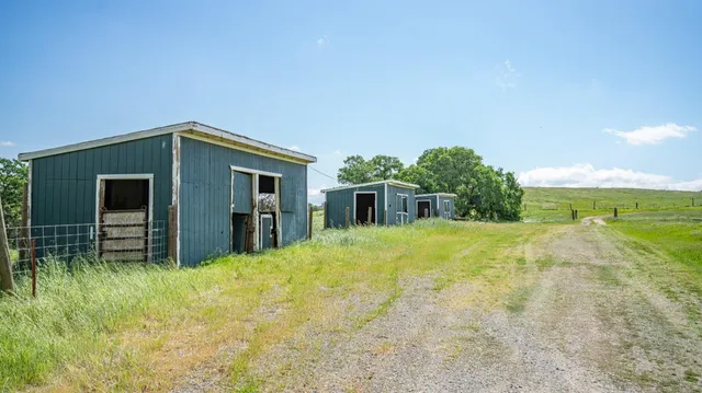 a view of backyard with green space