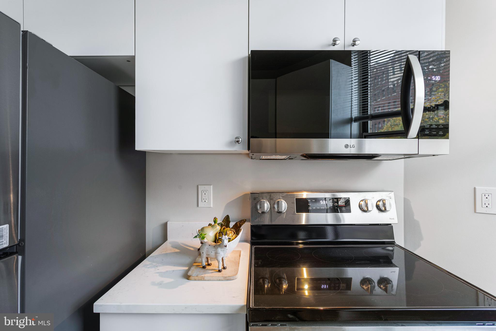 1621 T Street Northwest, Unit 305 Washington, DC 20009 - Photo 12 of 33 a kitchen with a stove and a microwave