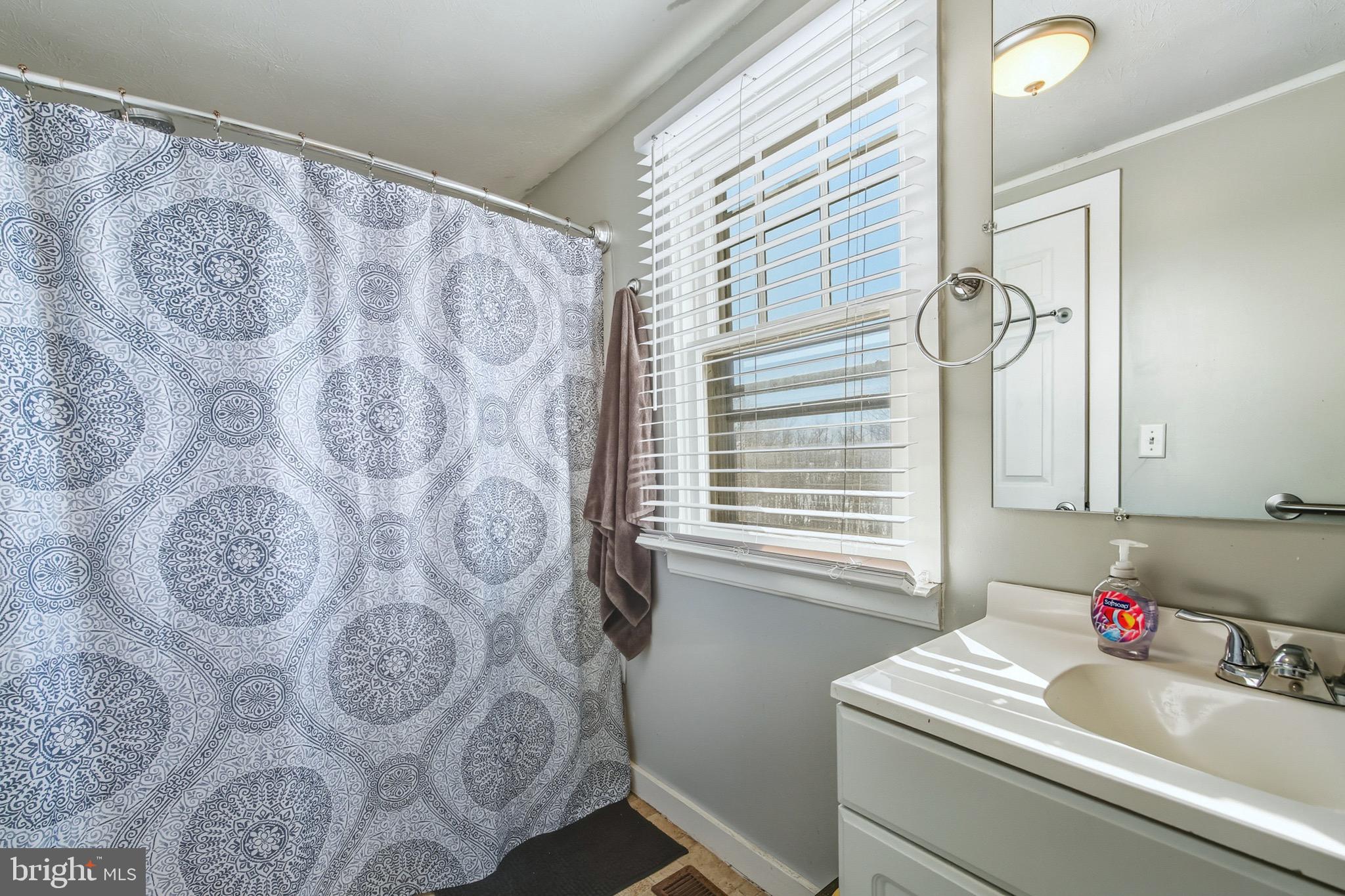353 Turkey Knob Road Quicksburg, VA 22847 - Photo 14 of 35 a bathroom with a sink and a mirror