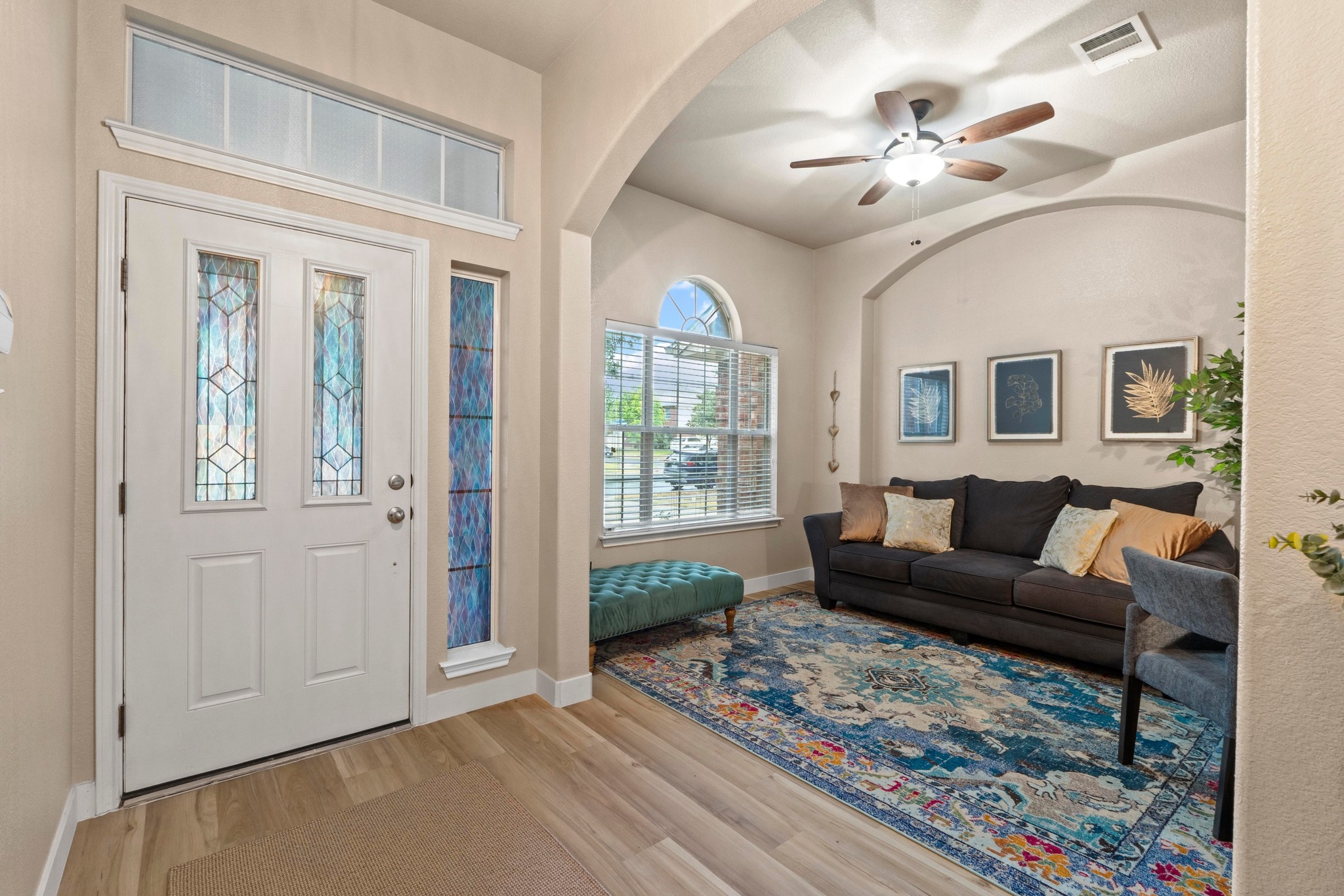 1020 Portchester Castle Path Pflugerville, TX 78660 - Photo 7 of 29 An elegant front door and an additional living area/flex space located right off the entryway.
