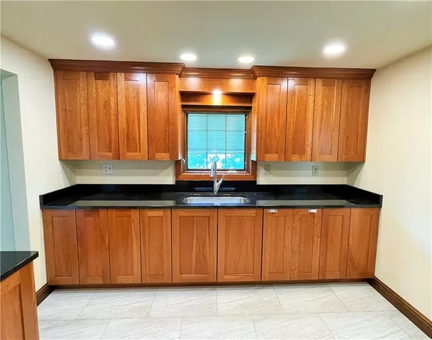 a view of a large window in a room