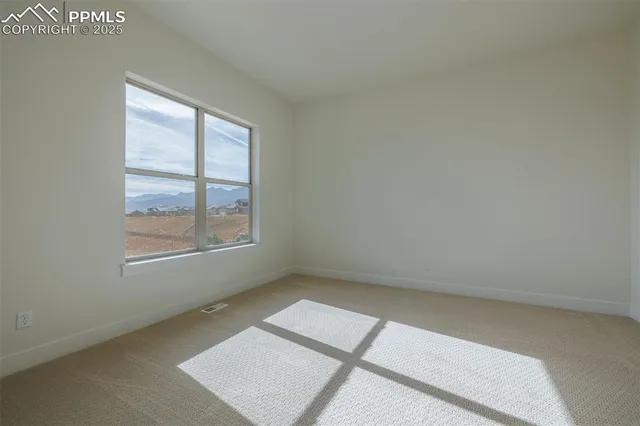 an empty room with a window