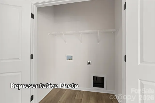 a view of a wooden door