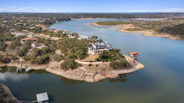 a view of a lake with a mountain