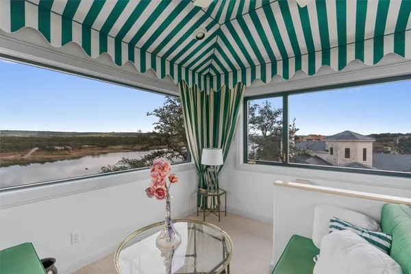 a view of a balcony
