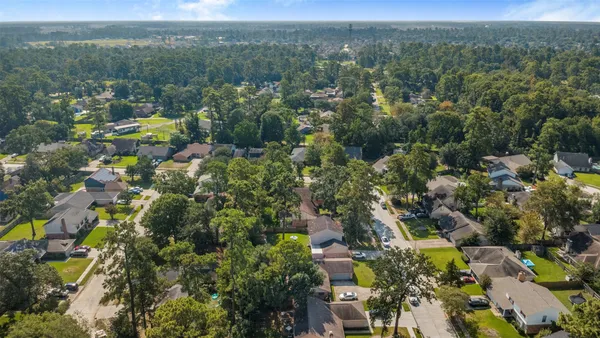 an aerial view of multiple house