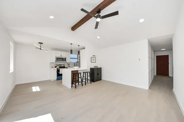 a view of kitchen and window