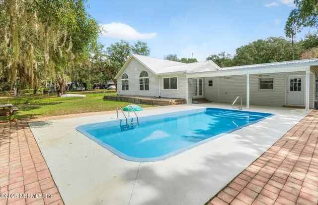 a view of a house with a outdoor space