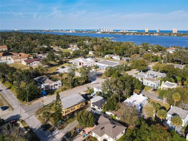 an aerial view of multiple houses