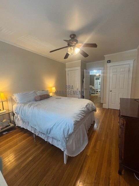 30 Chiswick Road, Unit 5 Boston, MA 02135 - Photo 7 of 12 a spacious bedroom with a bed and wooden floor