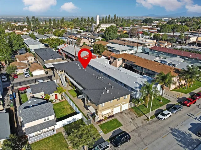 an aerial view of a city