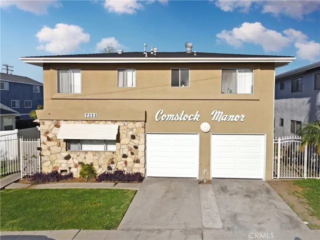 a view of a building with pathway