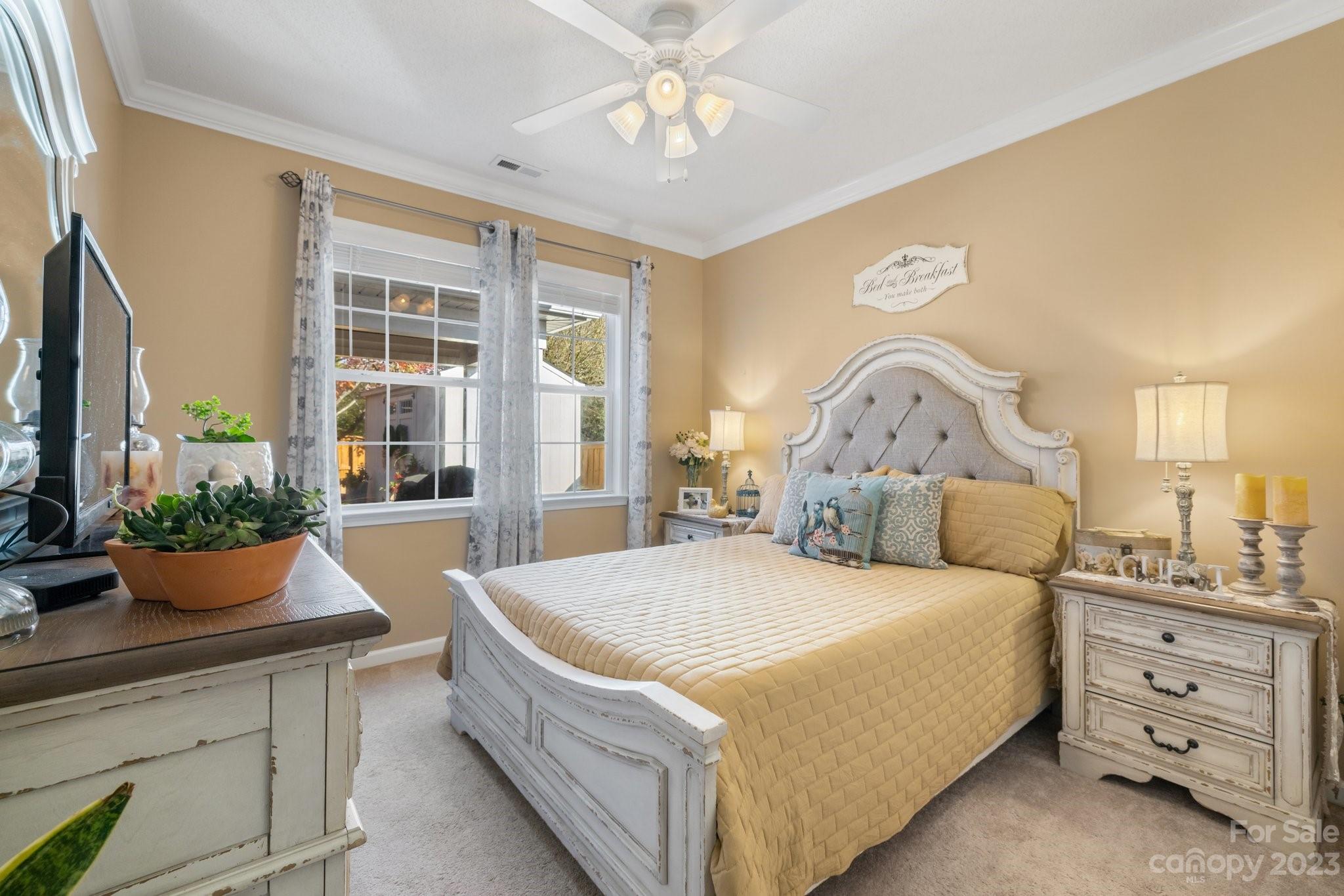 101 Woodfern Road Fletcher, NC 28732 - Photo 20 of 38 a bedroom with a large bed and a potted plant