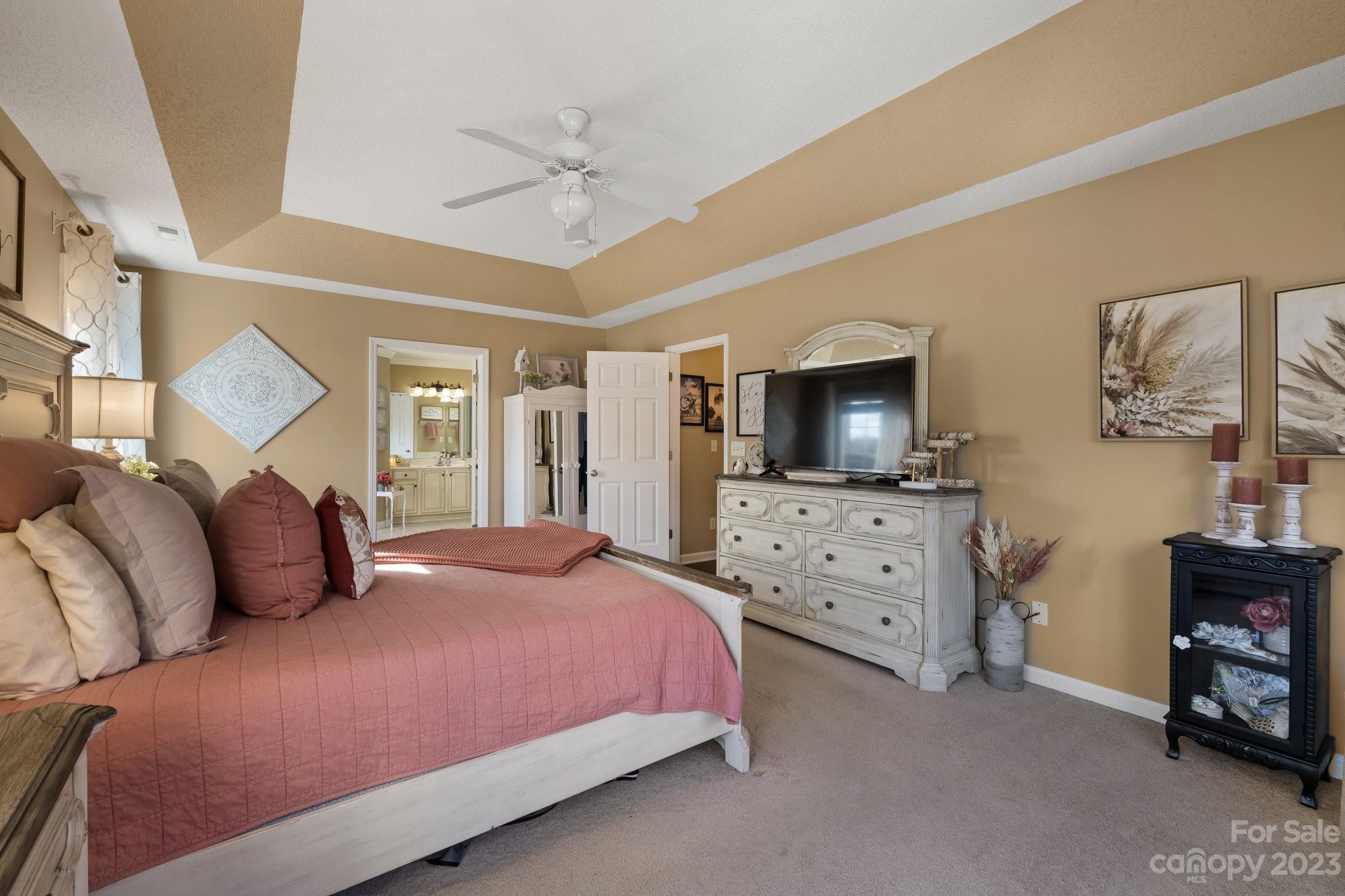 101 Woodfern Road Fletcher, NC 28732 - Photo 28 of 38 a bedroom with a large bed and a tv