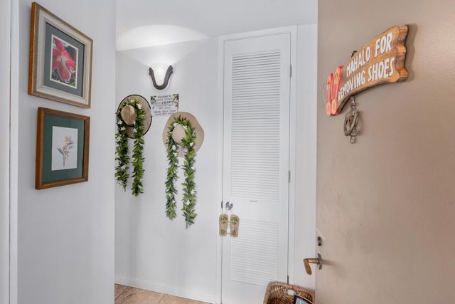 view of a hallway with entryway door