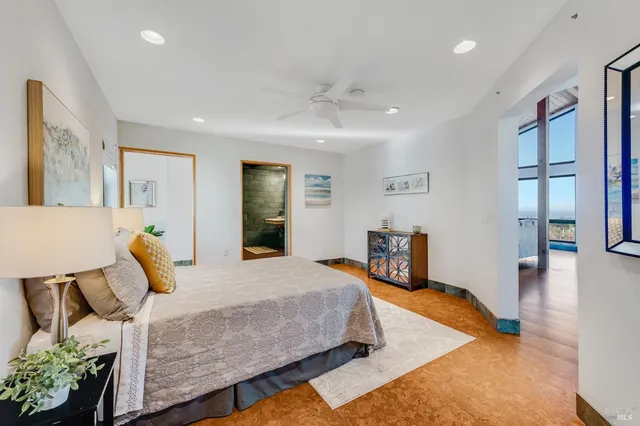 a workspace with furniture and wooden floor